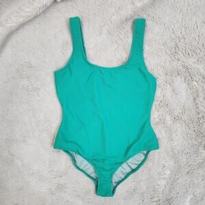 Dippin’ Daisy’s Swimwear Size Medium Green One Piece Ribbed Padded Swimsuit